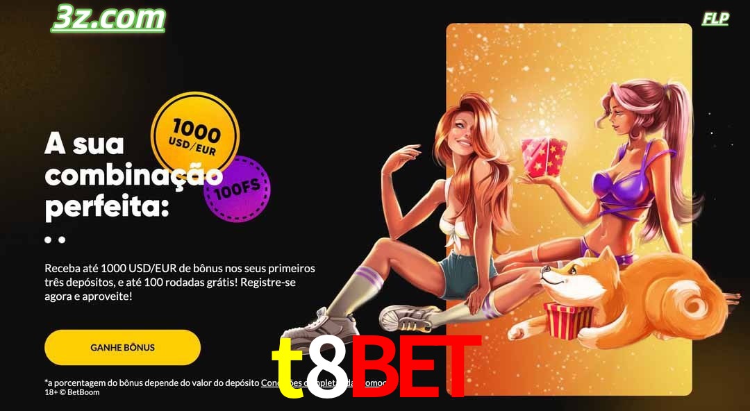 t8bet cassino online Brasil com promoção especial de depósito e jackpots
