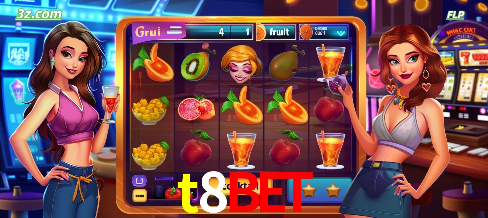 t8bet cassino online com caça-níqueis de frutas e coquetéis coloridos