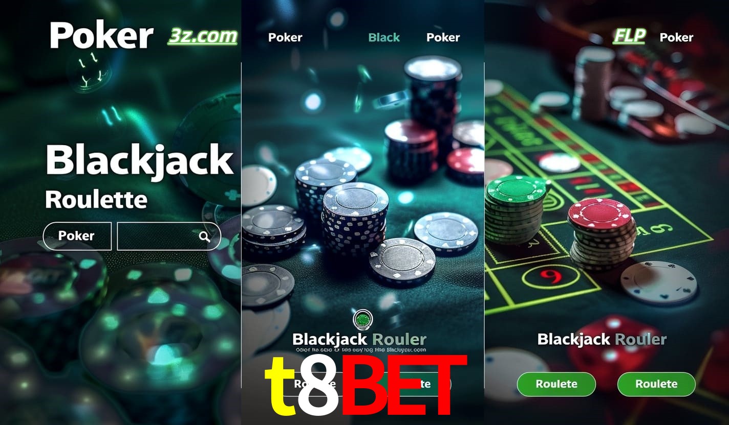 Cassino online t8bet com Poker, Blackjack e Roleta ao vivo para jogadores do Brasil