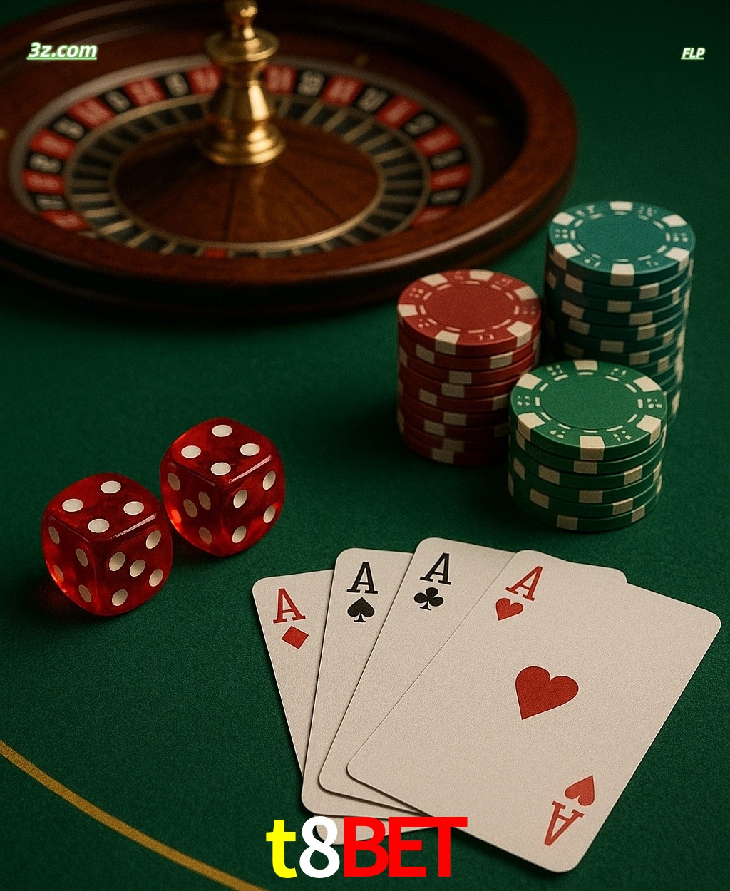 Cassino online t8bet com jogos de mesa: roleta, dados, pôquer e fichas